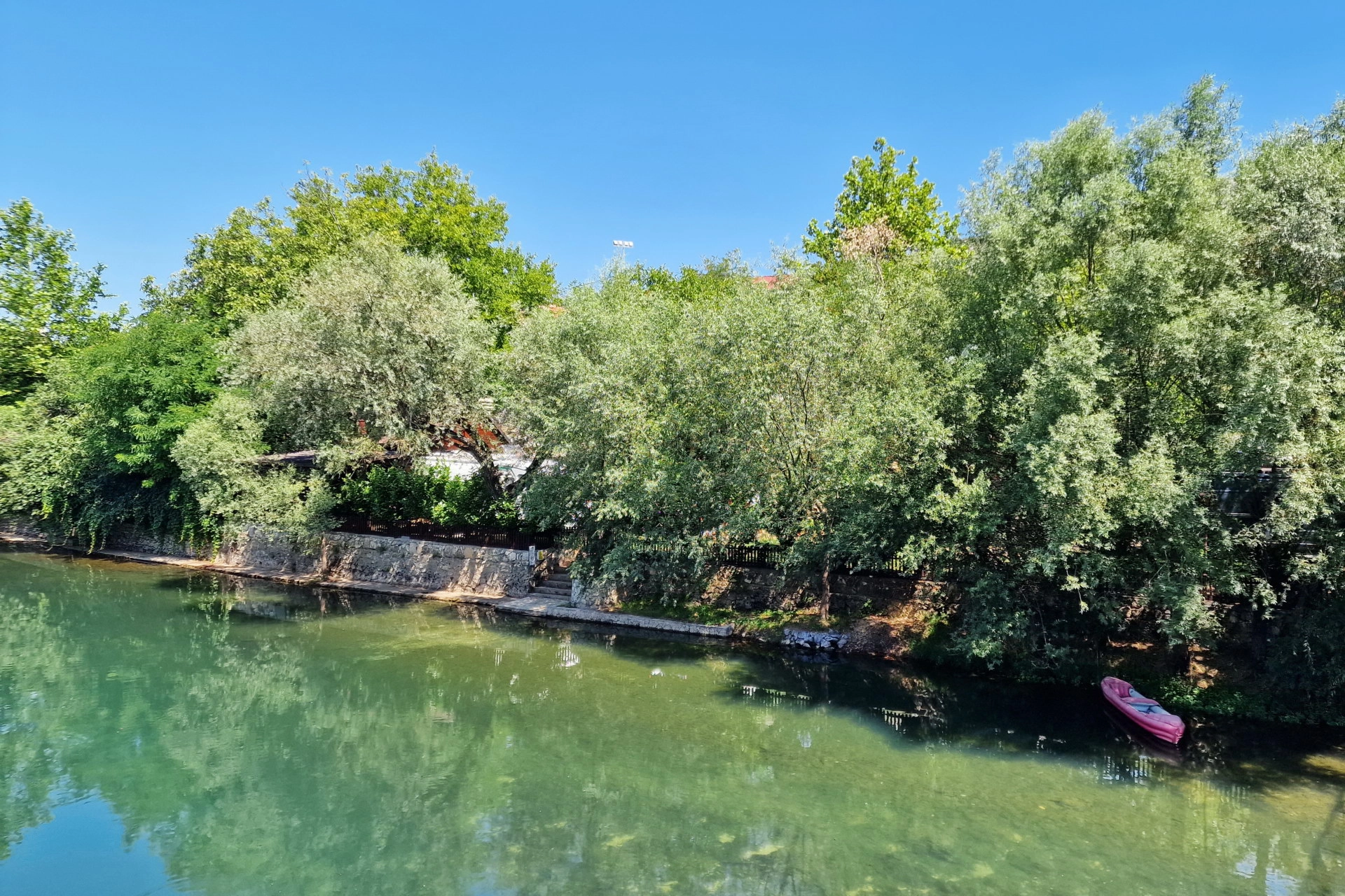 Camp Aganovac from the Buna River